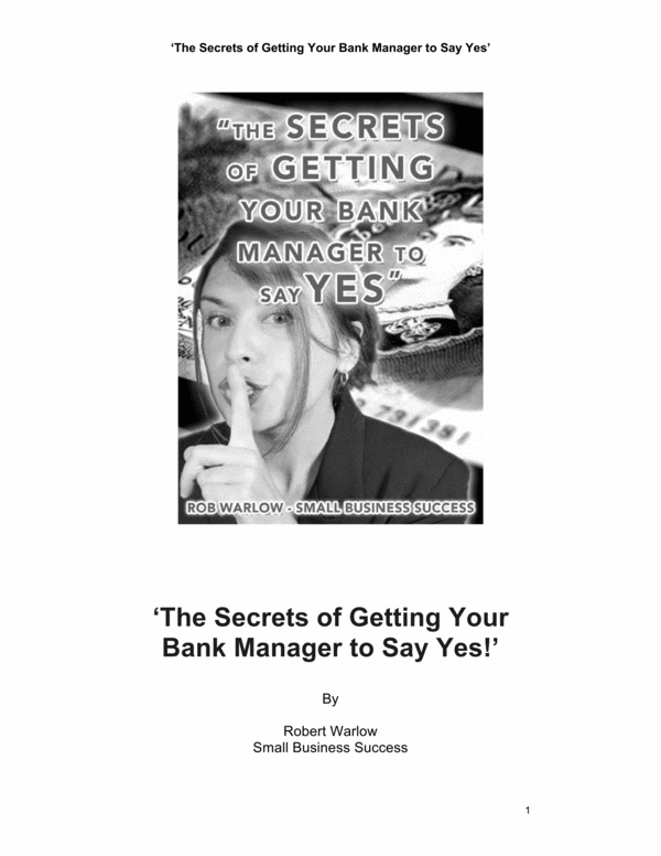 Product picture Secrets of Getting a Bank Loan